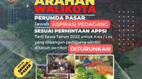 Postingan akun resmi Perumda Pasar