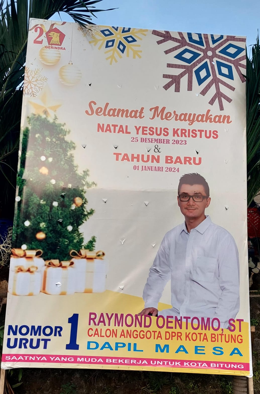 Raymond Oentomo ST, Calon Anggota Legislatif (Caleg) DPRD Kota Bitung dari  Partai Gerindra